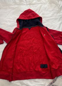 Tommy Hilfiger Red Zip-Up Hoodie