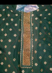Green Kurta Set with Dupatta &amp; Bottoms