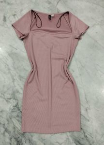 Last Drop H&amp;M Pink Ribbed Bodycon Dress