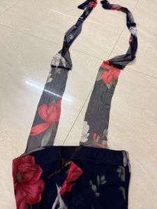 Stylish Floral Print Halter Top
