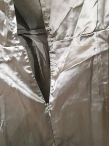 BACKLESS DEEP NECK GREEN SATIN DRESS