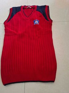 Red School Uniform Sweater Vest