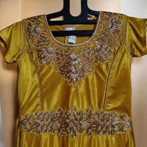 Beautiful Yellow Embroidered Gown