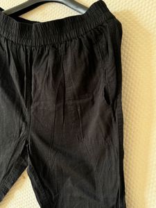 Zudio Black Cotton Pant - L