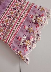 Embroidered Purple anarkali dress