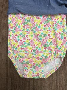 Cute Baby Girl Denim Dress with Bloomers