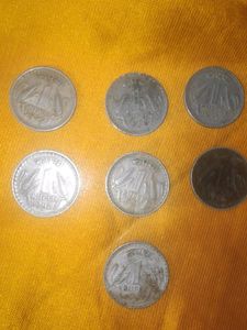 6 Pcs One Rupee Big Coins