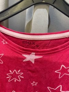 Cute Pink Star Print T-Shirt