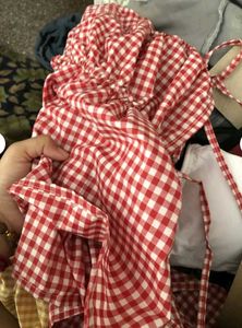 cute check print top💗