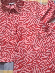 Pink Zebra Print Matching Set
