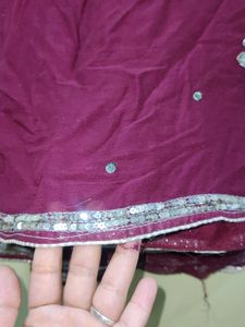 Beautiful Hand Work Saree With Blouse