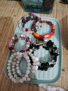Set of Assorted Beaded Bracelets handmade