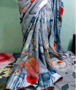 New Lightweight Sky blue Saree For Women's💙💖💚