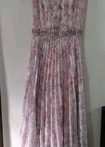 🌸🍥 Pink Pleated Maxi Dress 🌷🩷