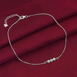 price drop 📉Silver Triple Flora Anklet(1 piece)