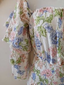 Boho Floral Tiered Mini Dress