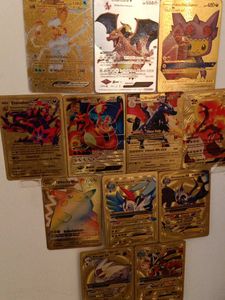 Gold Pokemon Cards Wall Hanging Decor