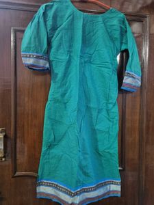 Teal Embroidered Kurta