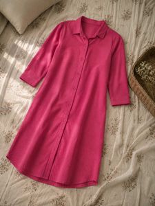 Vibrant Pink Textured Kurta