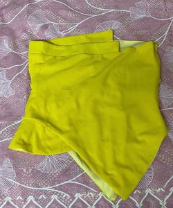 Bright Yellow Ruched Top