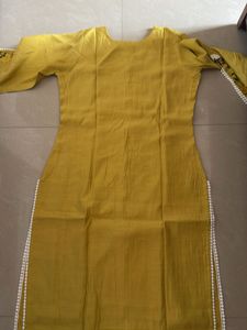 Embroidered Yellow Kurta