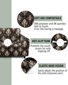Elegant Damask Sofa Cover