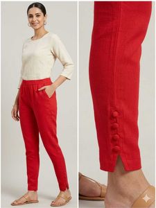 Red Casual Pants
