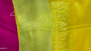 Yellow Checkered Saree