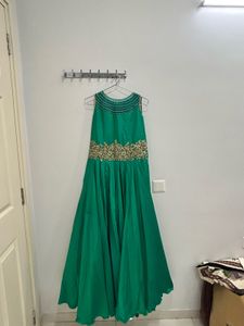 Elegant Emerald Green Embellished frock