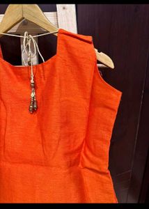Art silk lehenga top with semi skirt