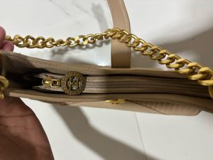 Esbeda Elegant Beige Striped Shoulder Bag