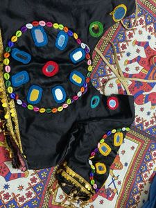 Black Embroidered Mirror Work chaniya choli