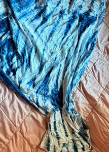 Boho Blue &amp; White Tie-Dye Maxi Dress
