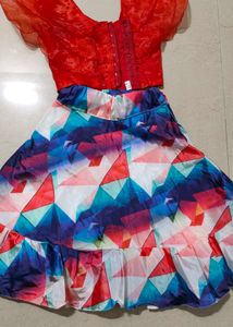 Frill Red Top &amp; Skirt Set