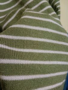 Green Striped Knit Top