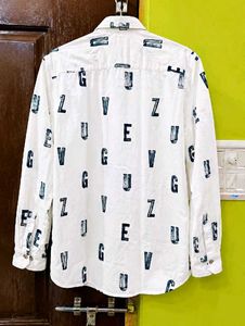 Stylish White Graphic Print Shirt