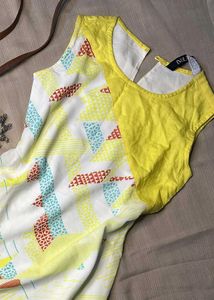 Chic Yellow Floral Maxi Asymmetrical Dress