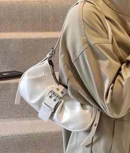 White gathered Shoulder Bag