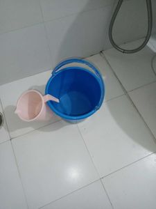 new Durable Blue Bucket and White Mug Set