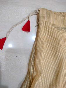 Beautiful Red &amp; Cream Lehanga Choli