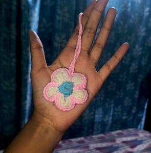 Crochet lipbalm holder  +pouch +flower keychains