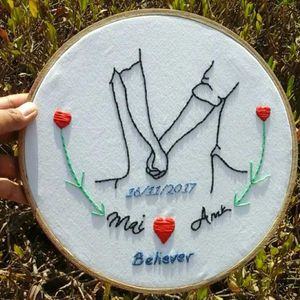 Valentine's day special embroidery hoops