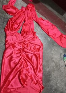 Contemporary Saree Dress Self Designed