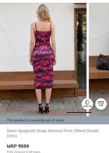Shein Abstract Print Spaghetti Strap Dress