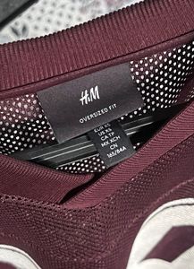 Maroon Mesh Jersey from H&amp;M