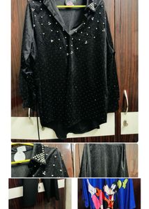 Stylish Black Embellished Top