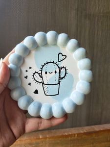 Bubble-edge concrete coaster