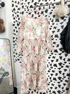Women's Floral Print Long Kurta