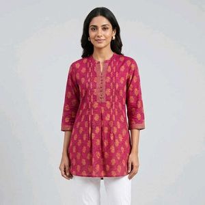 Srishti Stylish Pink Printed Kurta