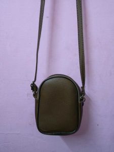 Chic Brown sling Bag with Colorful Chain